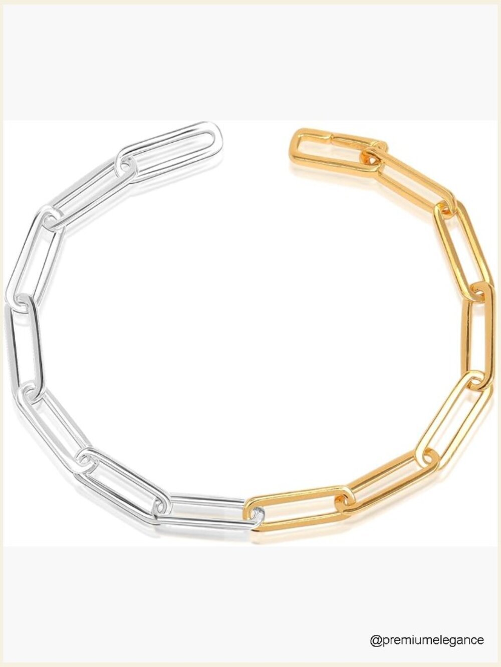 Solid Italian Paperclip Chain Bracelet Diamond-Cut 7.75" Sterling Silver
